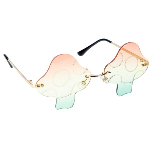 1 Pair Of Mushroom Shape Sunglasses Irregular Rimless Eyewear Fashion SunglassColorful14.3x14cm