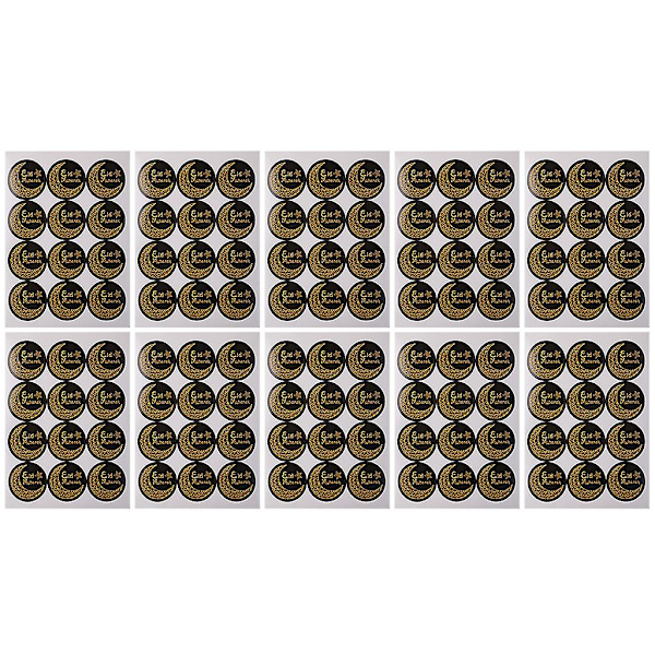 Stil 4120 stk Mubarak Gaveposeforsegling Klistremerke Ornament Boksforsegling Stil 4