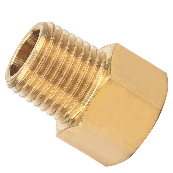 Messingrøradapter 1/4 tomme BSPT hann til 1/4 tomme NPT hunn