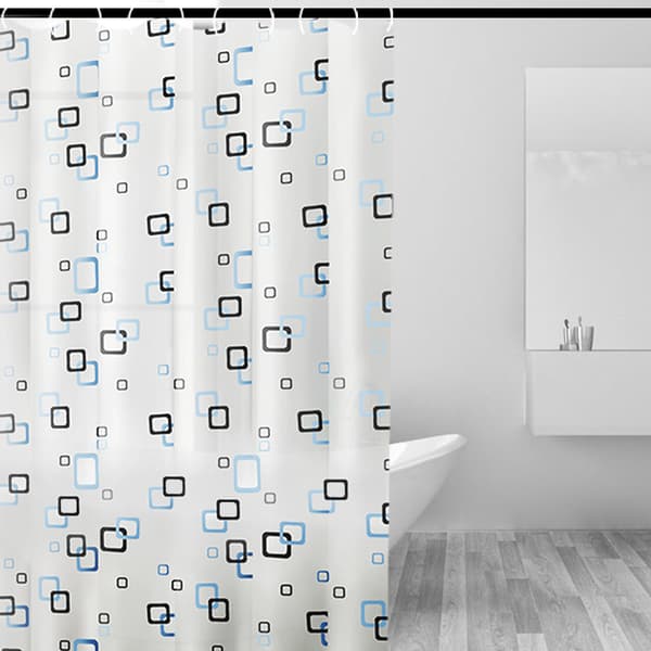 1 stk. badeforhæng, 200x200cm badekarforhæng med krog