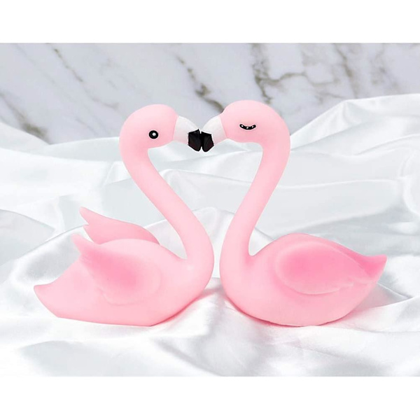 4 stk. Mini Flamingo Statuer Påske Cupcake Toppers, Mini Flamingo Cupcake Toppers Til Flamingo Fest Bryllup Bryllup Fe Haven Dekorationer