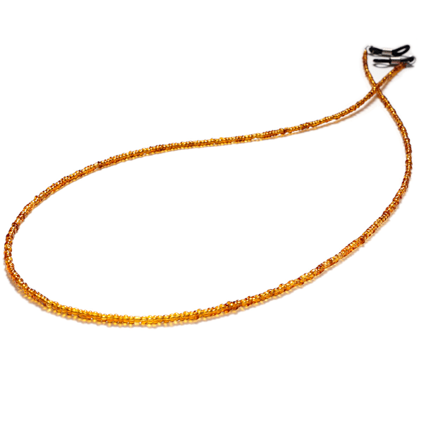 9 bärnstensfärgade kedjeglasögonband, glasögonhållare, solglasögonrem plats att hänga dina glasögon （75 cm lång）