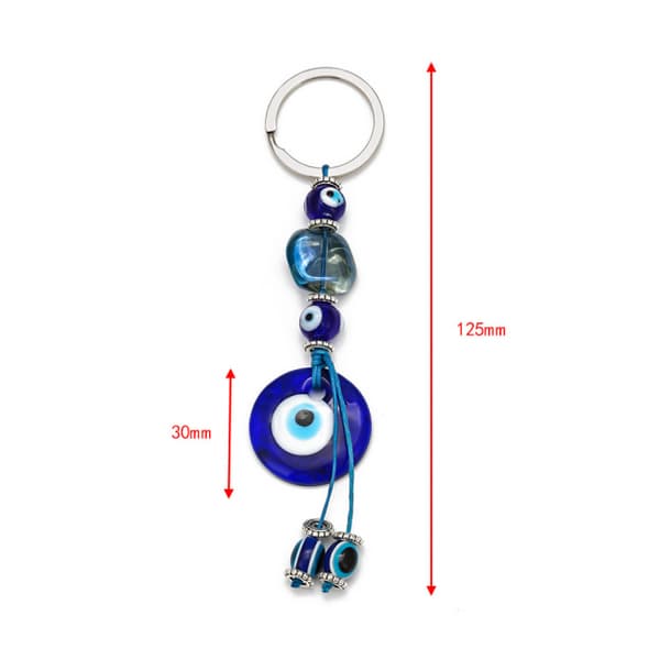 Beaded Keychain Islamic Blue Eye Pendant Evil Eye Bag Keychain Ev