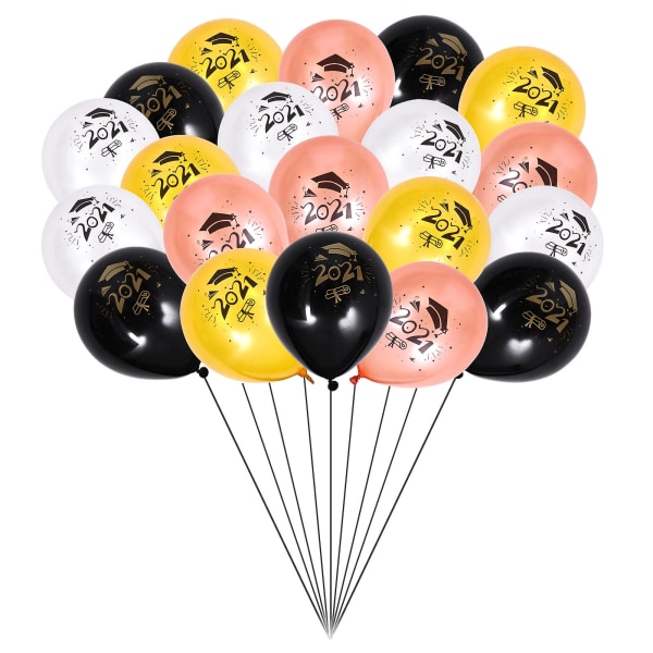 40 st 2021 examensfestballonger Festballonger Latex dekorativa ballonger, sorterad färg10,5x5cm Assorted Color 10.5x5cm