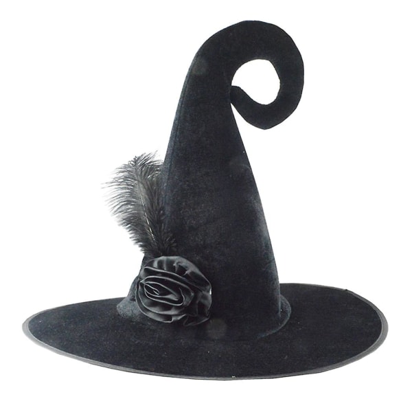 Halloween Witch Wizard Hat Festkostyme Hodeplagg Devil Hat Cosplay Rekvisitter Dekorasjon Tilbehør Voksne Kvinner MennHjørnerose