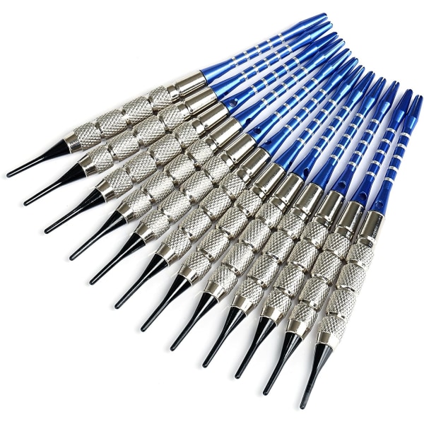 12-pack Mjuka Spetsar Dartset Aluminiumkropp Plastspets Professionellt Dartset Bartillbehör för Vuxna Elektroniska Darttavlor