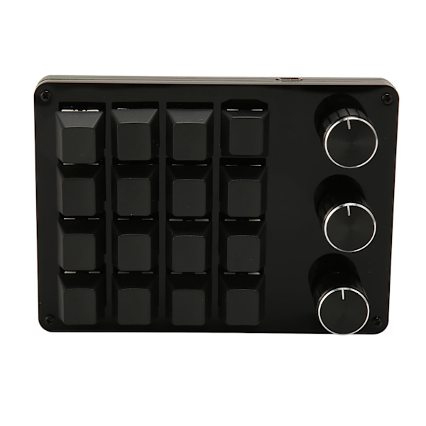 Programmable Keyboard with 16 Keys, 3 Knobs, Blue Switch, Mechanical, Hot-Swappable, Mini Keyboard for Gaming, Office, Media
