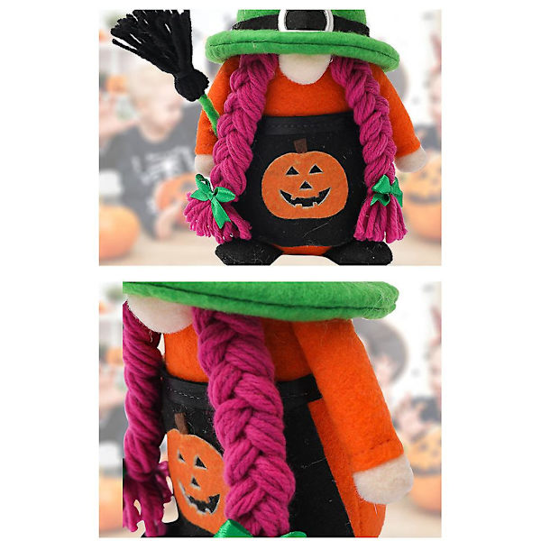 Halloween-kääpiö Käsintehty Kurpitsa Luuta Ruotsi Tomte Skandinaavinen Kääpiö Syksy