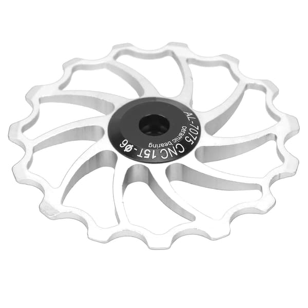 Meijun Bicycle Handlebar 15T Ceramic Bearing for Folding Mountain Bikes Silver
