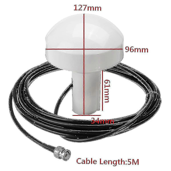 Marine GPS Aktiv Marine Navigasjonsantenne Timing Antenne 1575+/-5 Mhz 5m Bnc Hannplugg