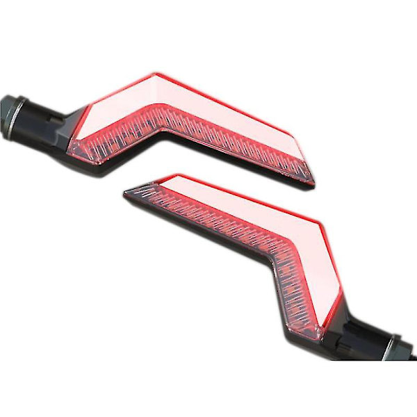 2 stk Universelle Motorsykkel Blinklys LED Lysindikator, Rød