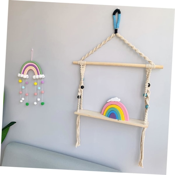 Baby Crib hengende leker hengende dekorasjon regnbue ornamenter leker