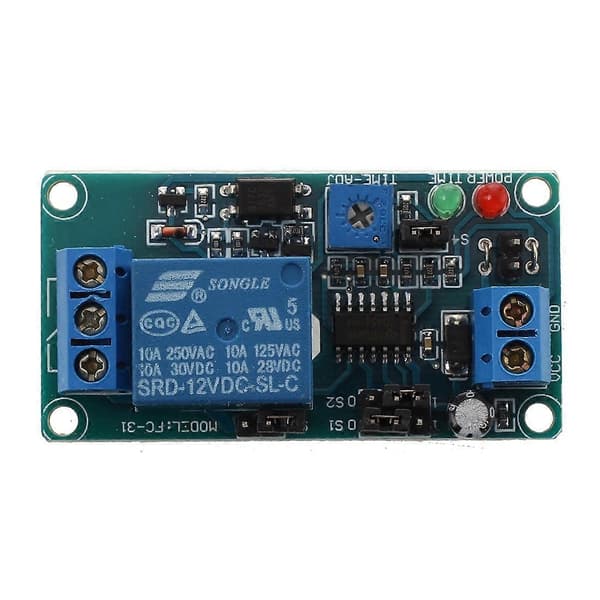 SRD-12VDC-SL-C NC-ajastin 12V DC-ajanhallinnalla