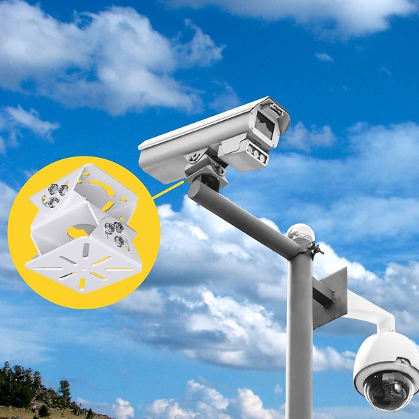 Universal sikkerhetskamera felles brakett, justerbar 3-akset brakett solid metallbase, kobling egnet for installasjon av CCTV-kameraer