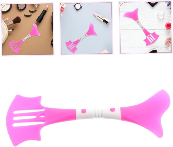Näsformningsstencil och Mascara Guide Verktyg Silikon Ansiktskrämsapplikator Verktyg