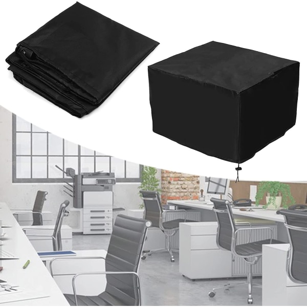 1 stk (svart, ca. 45*45*30 cm) vanntett kopideksel, støvtett kontorskriverdeksel, beskyttelsesdeksel, skriverdeksel