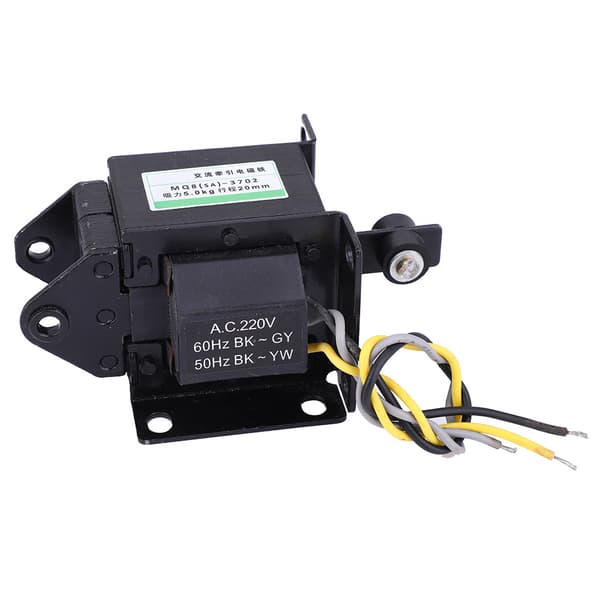 AC Push Pull Træk Solenoid Elektromagnet 220VAC 49N 20mm Slaglængde