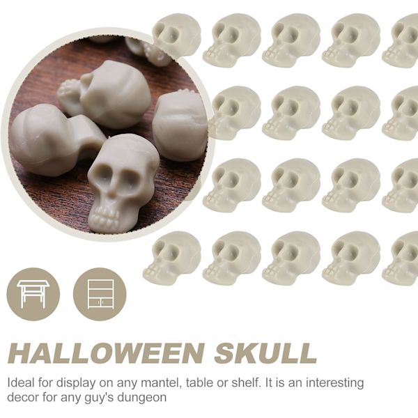 Mini Muoviset Kallo Pääkallo 50Kpl Realistinen Luuranko Kallo Koriste Halloween Prank Props Halloween Temppu Leikki Tarvikkeet