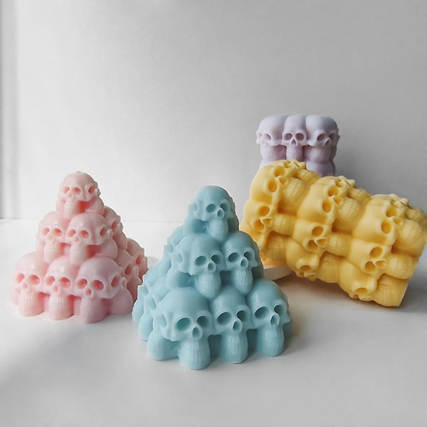 PyramidSkull Stearinlys Harpiksform Lys 3d Fondantform Til Fremstilling af Diy Håndlavet Sæbepyramid