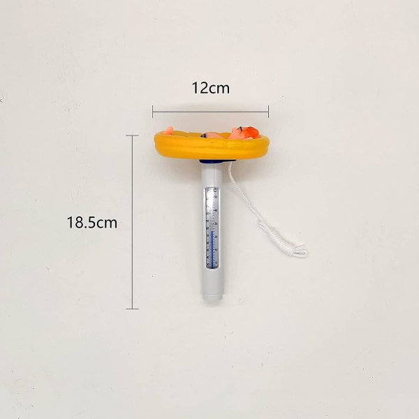 Simbassängtermometer Vattentermometer, Simbassängtermometer, Multifunktionell Flytande Cartoon-Stil Vattentermometer För Spa Gul