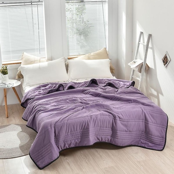 Ultraviilentävä peitto täys- ja kahdelle vuoteelle Erittäin pehmeät pestävät peitot aikuisille lapsille 150 * 200 violetti 150*200 Purple