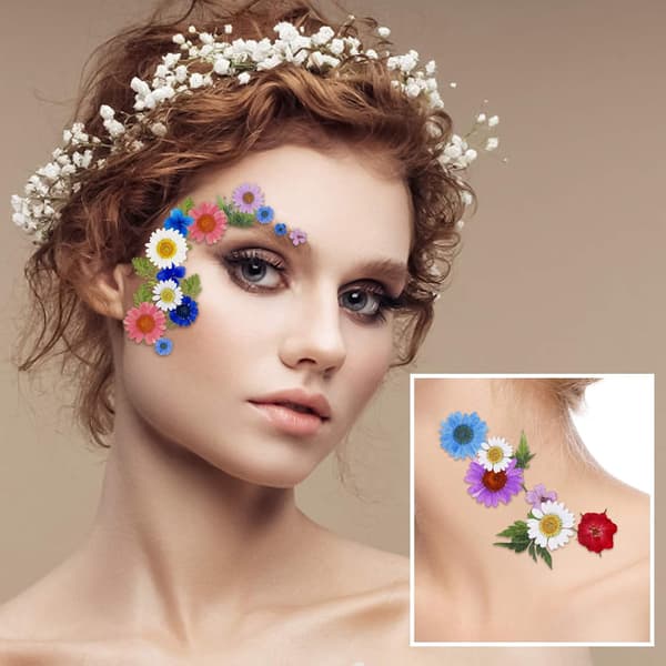 106 stykker ægte tørrede pressede blomster naturlige tørrede blomster Multi
