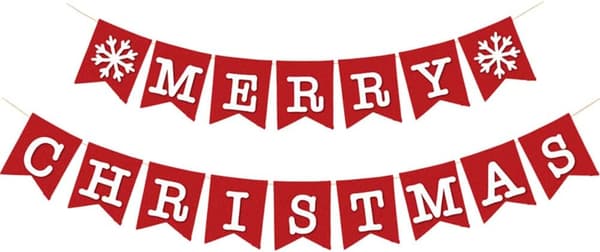 Jul vimpelgirlander med God Jul
