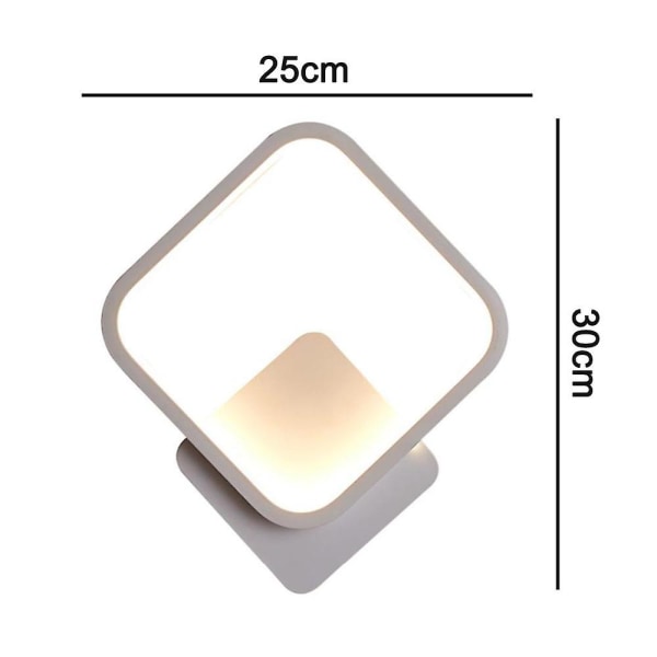 Væglampe Indendørs Led Kvadratisk Væg Spotlight 12w Til Stue Soveværelse Gang Trappegang Sengelampe Soveværelse Dekoration Hvid Stil 1 White Style 1