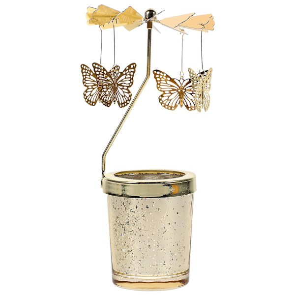 Bryllupsdekoration Lysestager Spinnende Lysestager Butterfly Lysestager Lys Karrusel