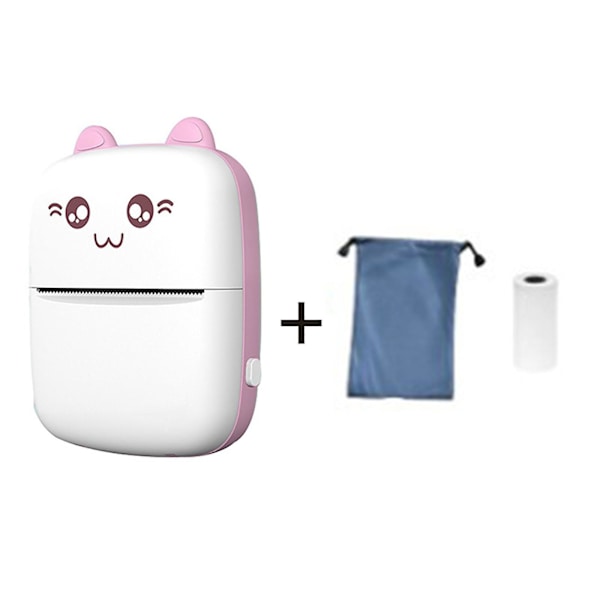 C9 Meow Meow Termisk Bluetooth Mobiltelefon Fotodata Klisterlappsskrivare Version + 1 Rulle