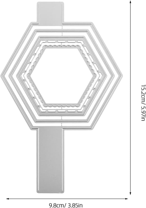 Hexagonal Carbon Steel Metal Die Cut Frame for Scrapbook DIY Embossing Stencil