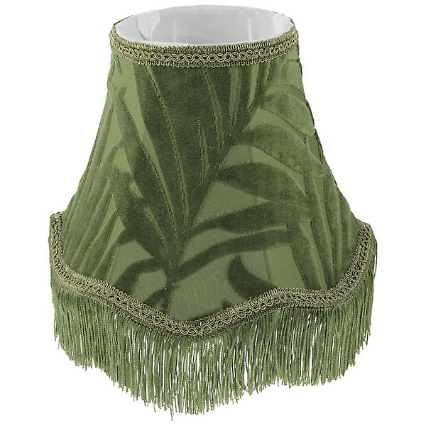 Small Lamp Shade Indoor Light Cover Macrame E27 Light Socket Table LampshadeOlive Green24x19cm