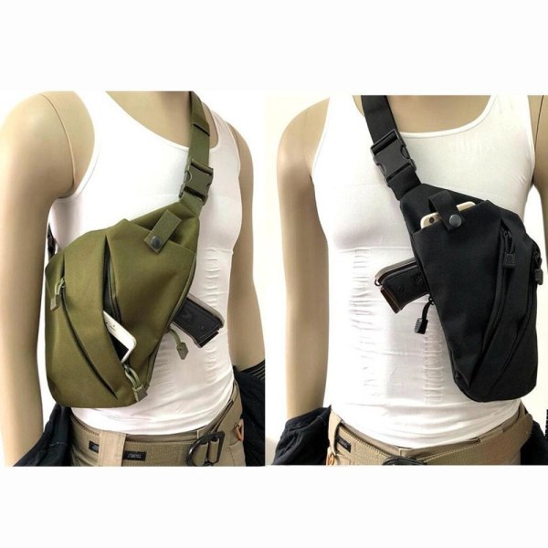 Unisex taljepose i, L x H x T (cm) = 32 x 14 x 20CM, Skuldertaske, jet sort