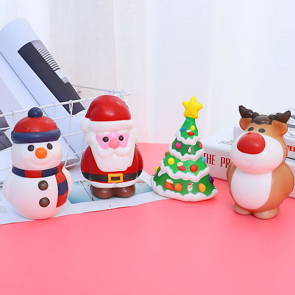 1 kpl Aikuisten ja Lasten Puristusleluja, Piirretty Kawaii Joulu Tyyli Joulupukki/Puun/Lumiukko