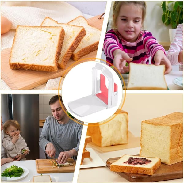 Sourdough Bread Slicer, Portable Sourdough Bread Slicer, Multifunctional Foldable Sandwich Bread Slicer Manual Bread Slicer for
