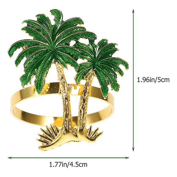 4 stk. Banket Servietringe Delikate Servietspænder Hawaiiansk Fest Servietspænder Guld 5X4.5X4CM
