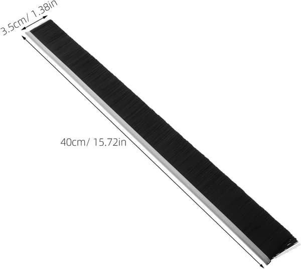 2 stk. postkassebørstelist i nylon med 30 mm børster, 40 cm lengde