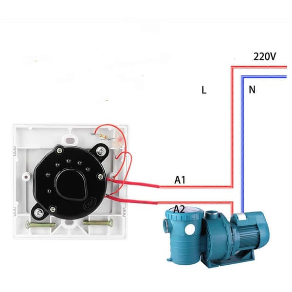 Countdown Timer Control Unit 15A Mechanical Timer Switch 86 Panel Timer Switch for Bathroom Fan, Light Multicolor 15A15 minutes 15A15 minutes