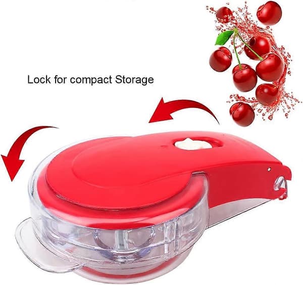 Cherry Pitter - Stainless Steel Multi Cherry Pitting Tool with Pit and Juice Container Fruit Tool for Making Cherries