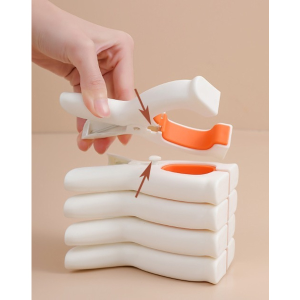 5 stk Hvide Orange Solid Udendørs Tøj Klemmer, Frakke Klip, Umærket Plastik Tricolor Tøj Klemme, Stor Non-Slip Vindtæt S