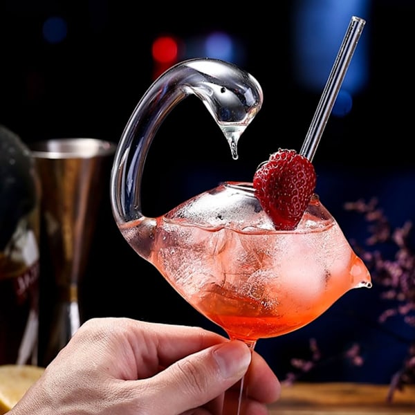 Cocktailglas - Svan Glas 17 cl Kreativa Dricksglas Bröllopspresent för Juice, Martini, tequila, margarita