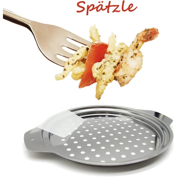 HA~Rustfrit Stål Spaetzle Maker Lås med Skraber Traditionel Tysk Æggenuddel Maker Pande Gryde Spaghetti Si