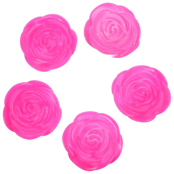 5 kpl LED-valoja, ruusunmuotoinen yövalo, elektroninen lamppu, romanttinen muovinen kukka-valo (pinkki/7 väriä) Pinkki
