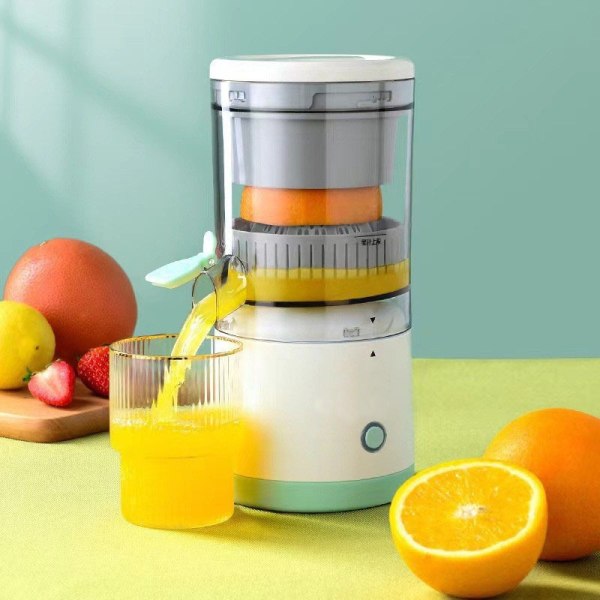 Hands-free elektrisk citrusjuicer för apelsin, citron, äpple, tomat, vindruvor, USB driven, avtagbar och tvättbar