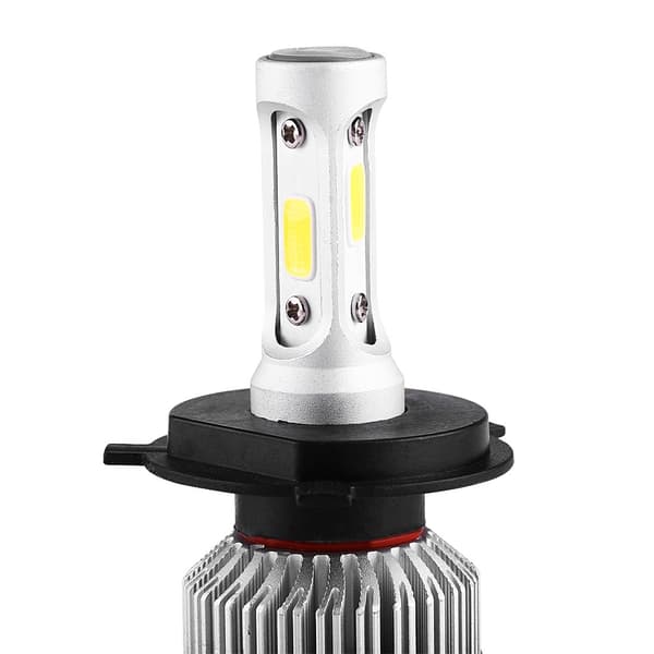2 stk S2 72W 8000lm LED-frontlykter COB-pærer Hvit 6500K H4