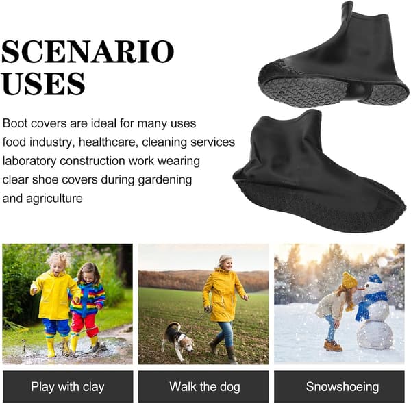 Waterproof Non-Slip Boot Covers for Adults, Thickened High Rain Shoe Covers