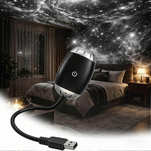 Starry Sky Projector Night Light with Adjustable Brightness 360 Degree Rotation Easy Touch Control Lamp USB Rechargeable Bedroom Lighting A A