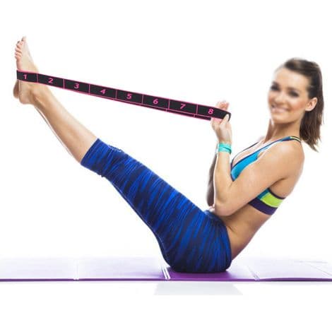 Elastic Training Band for Yoga and Exercise, Red and Pink Resistance Band