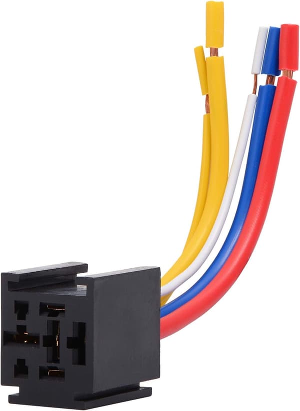 1-pack relä 12V 80A 5-polig bil tung belastning på/av, 5-trådig bil-FF-