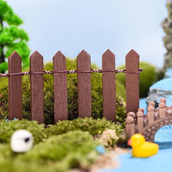 Miniatyr tre gjerde, fleksibelt, hagedekorasjon, mini tre gjerde 90 x 5 cm